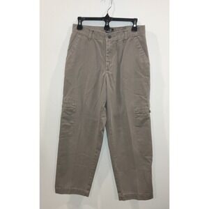 Vintage Lee High Wasted Beige Khaki Pants Tapered Size 10 Petite Utility Pockets